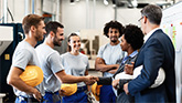 Office workers meeting in a conference room