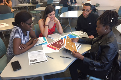 Group of students working on a project