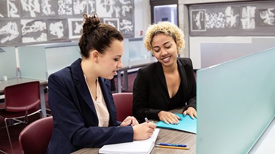 Student in a meeting