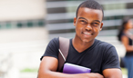 young student smiling