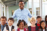 Group of children with the teacher