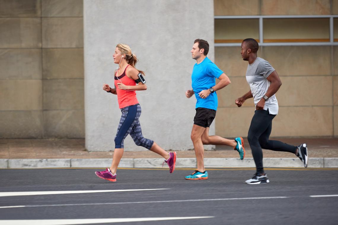 People running